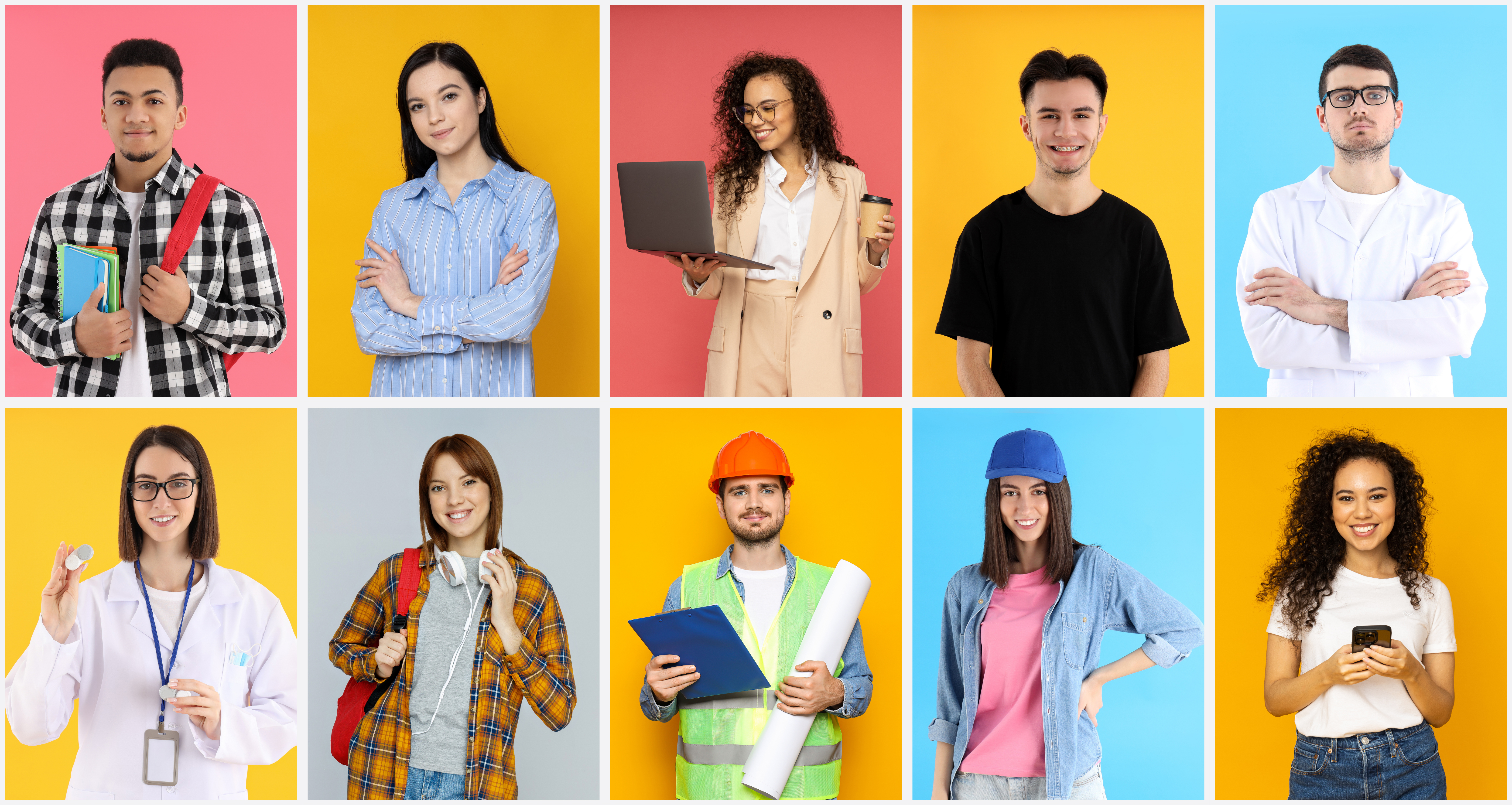 Diverse professionals across industries
